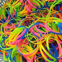 new style silicone kids bracelets colorful mini bracelets for gifts 185*5*1.3mm