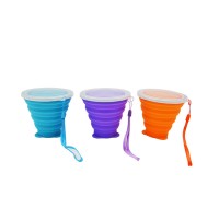 Wholesale eco silicone collapsible outdoor travel folding drinking coffee cup