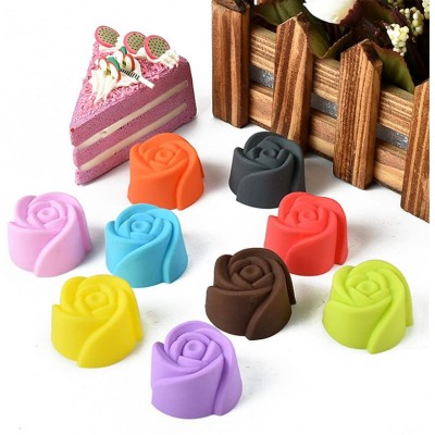 High Quality Silicone Rose Cake Flower Shape Cupcake Baking Cup Mold