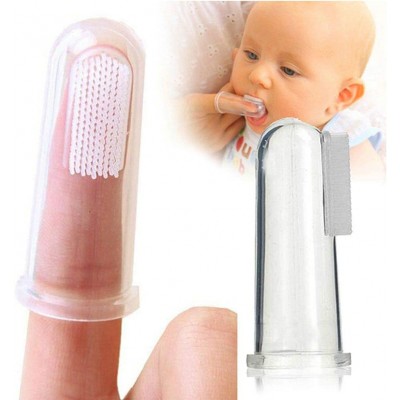 High Quality Oral Cleaning Silicone Colorful Finger Toothbrush For Baby