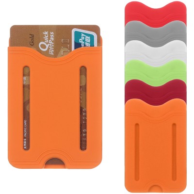 Eco Friendly Material Custom Silicone Credit Card Holder For Phone