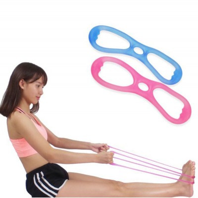 Custom Multi Color Fitness Stretch Strap Silicone Yoga Training Resistance Bands