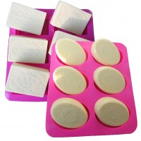 ODM 6 Cavity Handmade Rectangle Silicone Soap Mold For Homemade